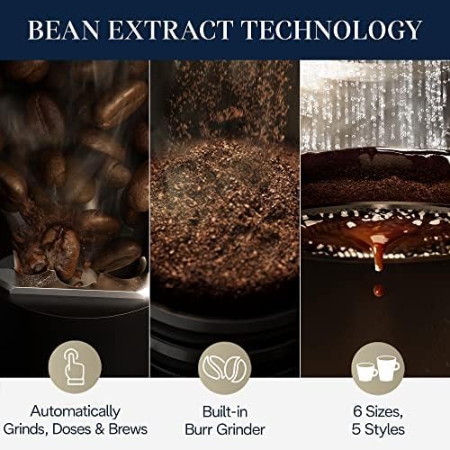 De'Longhi TrueBrew Cafetera de goteo, molinillo incorporado, porción individual, 8 oz a 24 oz con jarra de 40 oz, café caliente o helado, inoxidable, CAM51035M
