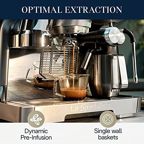Máquina de café espresso De'Longhi EC9665M La Specialista Maestro, poco usada/caja abierta, acero inoxidable, plateada, negra