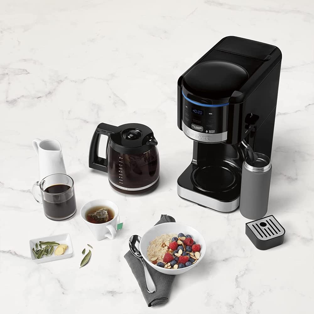 Cuisinart CHW-16 Coffee Plus Cafetera de 12 tazas y sistema de agua caliente, paquete negro
