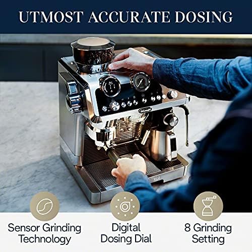 De'Longhi EC9665M La Specialista Maestro Cafetera espresso, acero inoxidable, plata, negro
