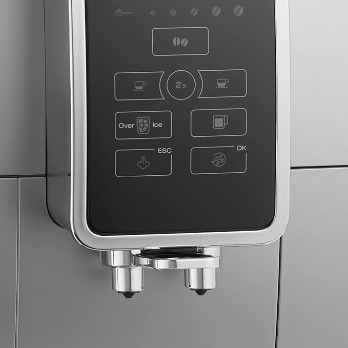 De'Longhi America Dinamica Cafetera y espresso totalmente automática con espumador ajustable premium, acero inoxidable, ECAM35025SB