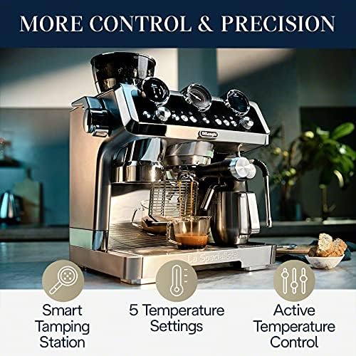 De'Longhi EC9665M La Specialista Maestro Cafetera espresso, acero inoxidable, plata, negro