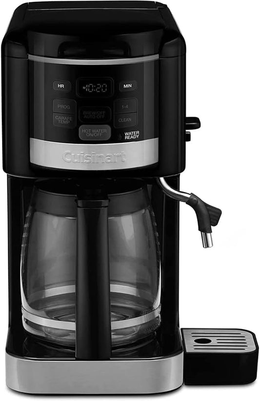 Cuisinart CHW-16 Coffee Plus Cafetera de 12 tazas y sistema de agua caliente, paquete negro