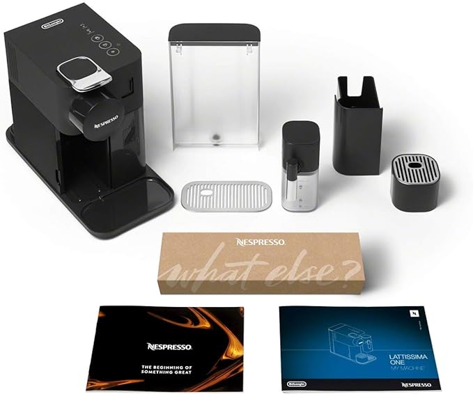 Nespresso Lattissima One Original Cafetera espresso con espumador de leche de De'Longhi, Shadow Black