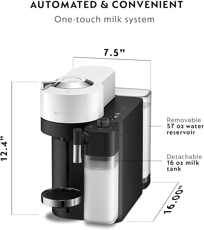 De'Longhi Nespresso Vertuo Lattissima, Blanco