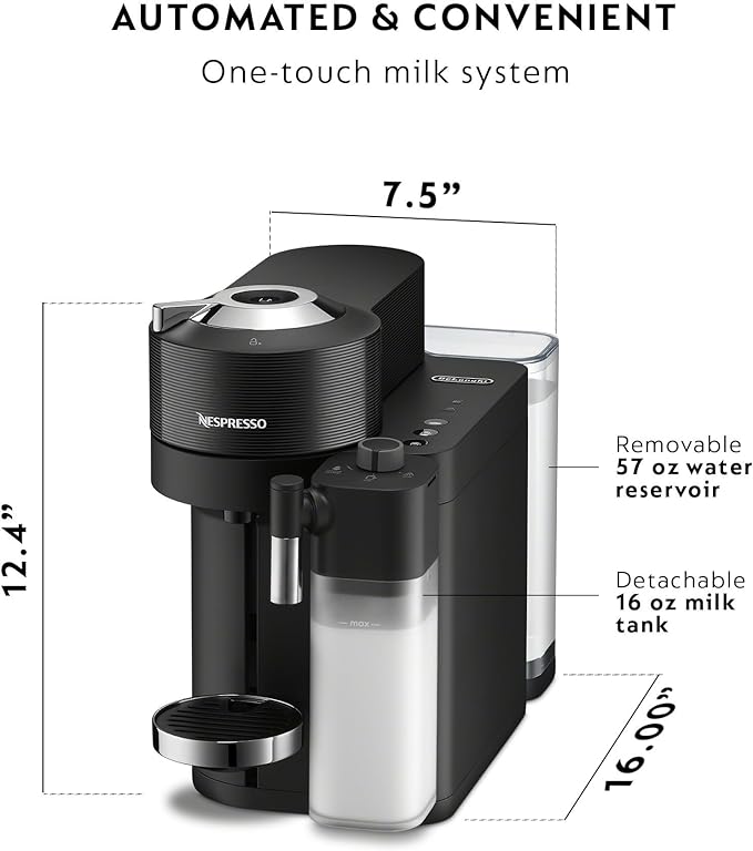De'Longhi Nespresso Vertuo Lattissima, Negro