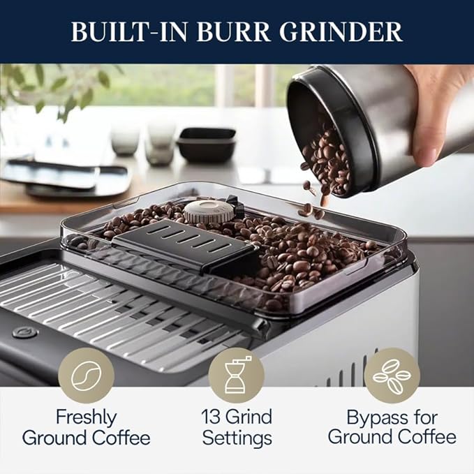 De'Longhi Eletta Explore Máquina de café expreso totalmente automática con preparación en frío, 1250 vatios