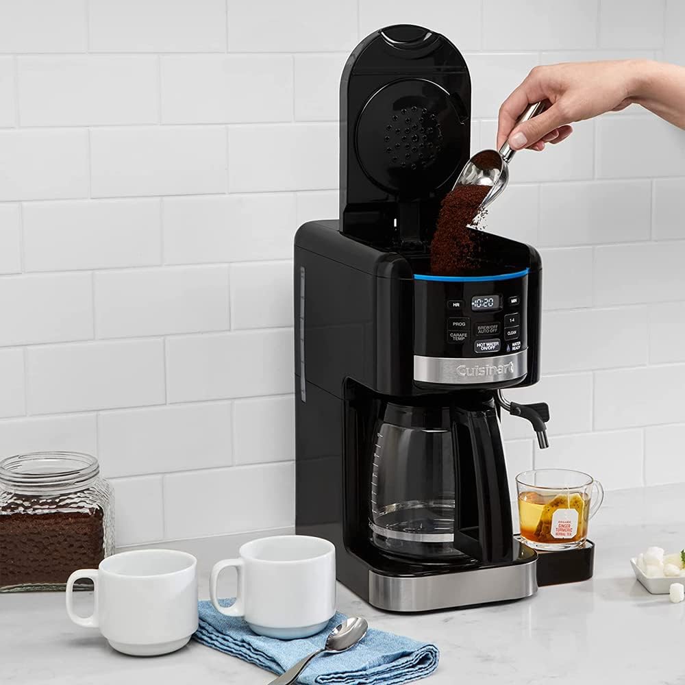 Cuisinart CHW-16 Coffee Plus Cafetera de 12 tazas y sistema de agua caliente, paquete negro