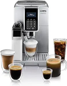 De'Longhi ECAM35075SI Dinamica con sistema LatteCrema y pantalla LCD, plateado