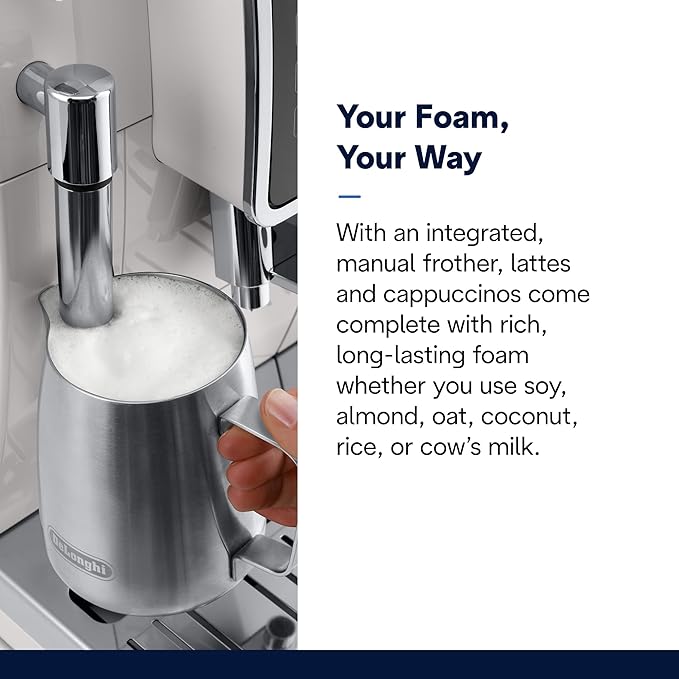Máquina de café espresso De'Longhi Dinamica, color blanco