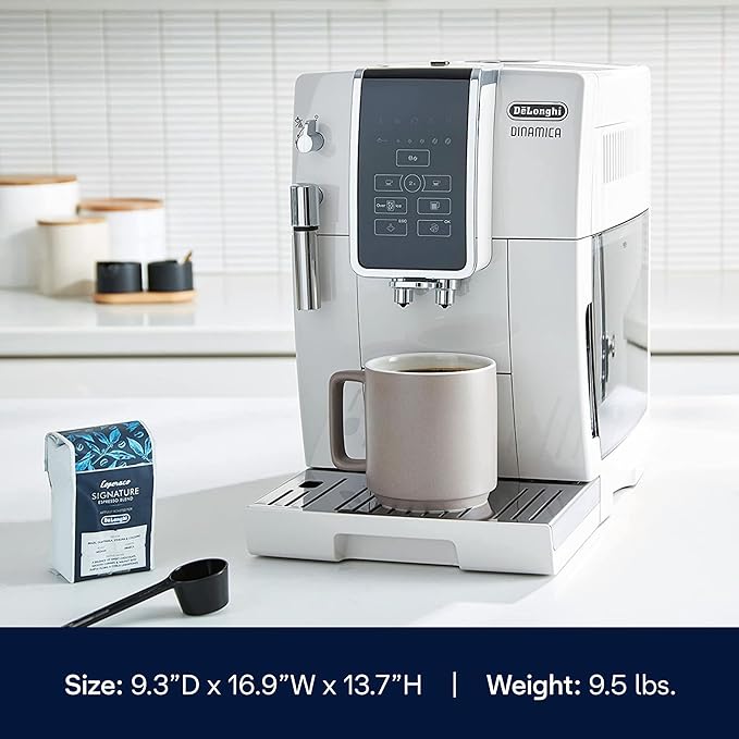 Máquina de café espresso De'Longhi Dinamica, color blanco