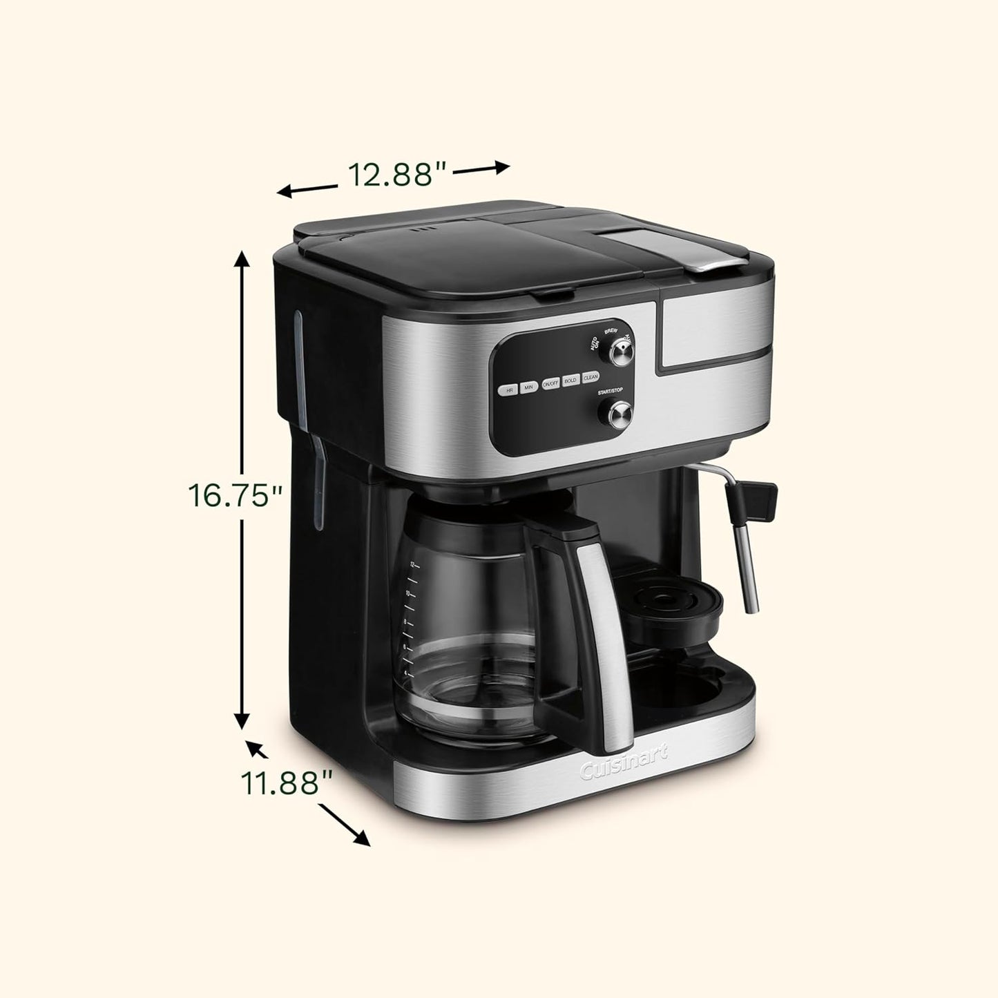 Cafetera Cuisinart Barista System, Coffee Center Cafetera 4 en 1, Espresso y Cápsula Nespresso Jarra de 12 tazas