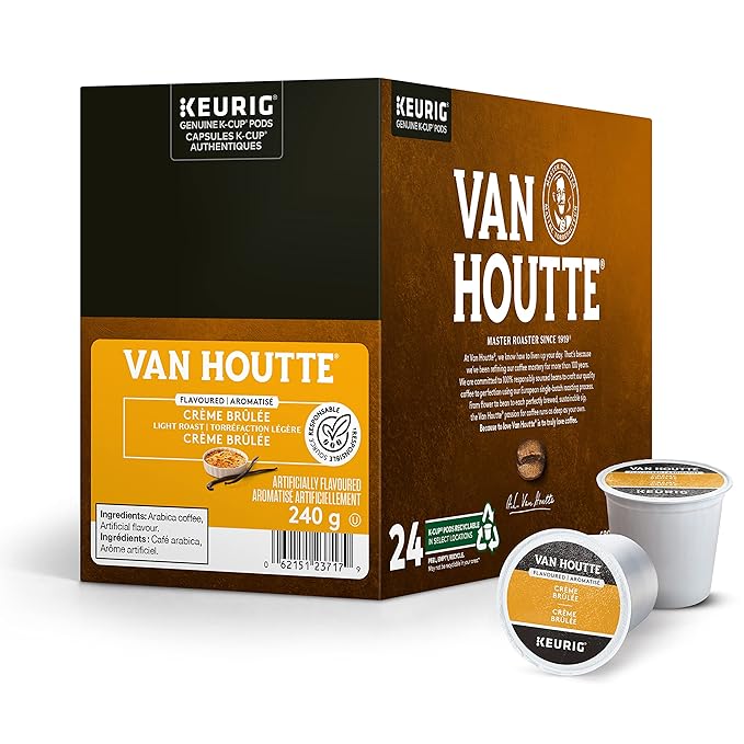 Café Van Houtte Creme Brulee, 24 unidades K-Cups para cerveceros Keurig