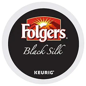 Folgers Black Silk Dark Roast Coffee, Keurig K-Cup-Pads, 24 Stück (4er-Pack)