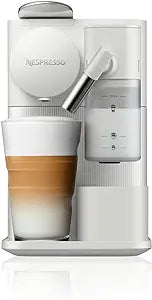 Máquina de café espresso original Nespresso Lattissima One con espumador de leche de De'Longhi, blanco sedoso