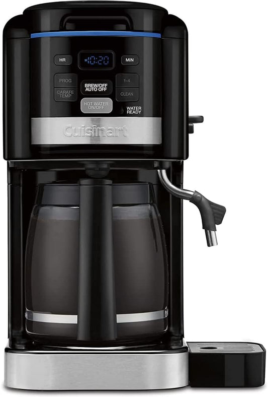 Cuisinart CHW-16 Coffee Plus Cafetera de 12 tazas y sistema de agua caliente, paquete negro