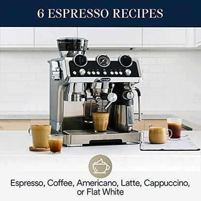 Máquina de café espresso De'Longhi EC9665M La Specialista Maestro, poco usada/caja abierta, acero inoxidable, plateada, negra