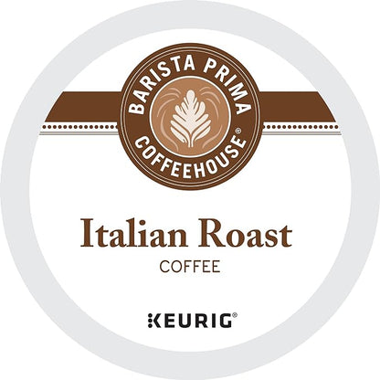 Barista Prima Coffeehouse Tostado italiano, cápsulas Keurig de una sola porción K-Cup, café tostado oscuro, 48 unidades (paquete de 1)