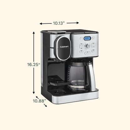 Cuisinart Coffee Maker, 12-Cup Glass Carafe, Automatic Hot & Iced Coffee Maker, Single Server Brewer, Stainless Steel