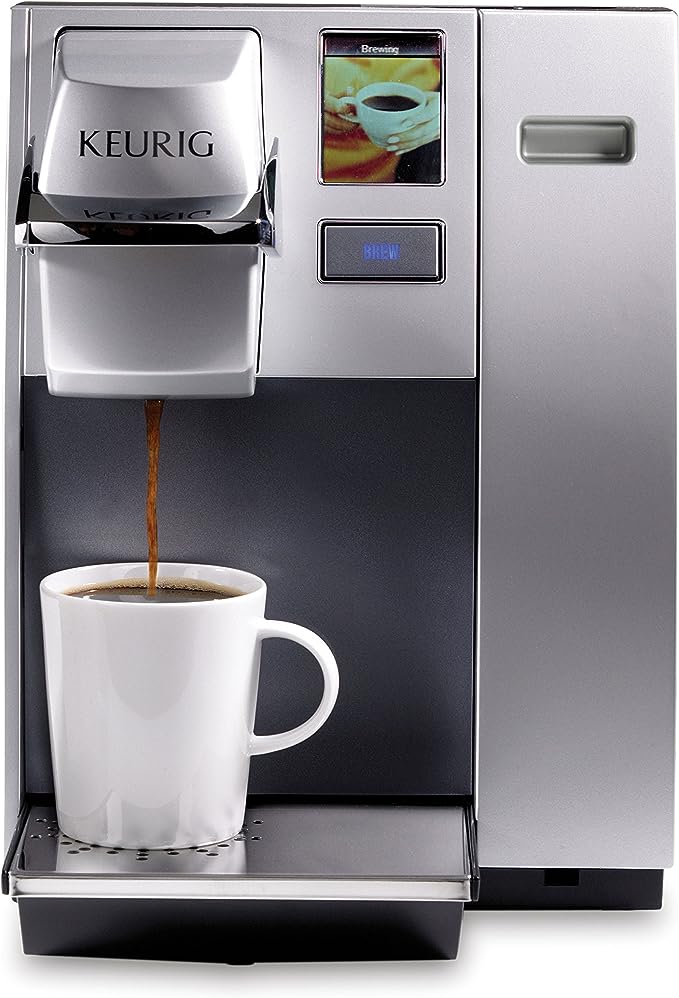 Offene Verpackung: Keurig K155 Office Pro Einzeltassen-Kaffeemaschine für gewerbliche K-Cup-Pads, silber