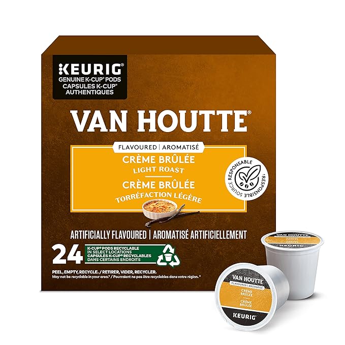 Café Van Houtte Creme Brulee, 24 unidades K-Cups para cerveceros Keurig